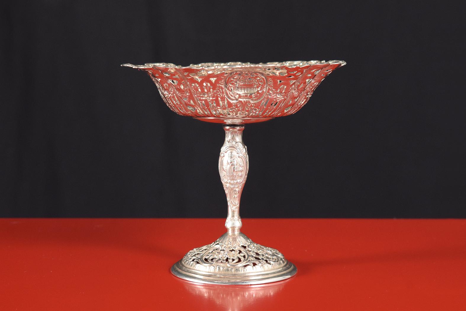 1970s Sterling Silver Compote: Delicate Intricate Design & Timeless Elegance 1