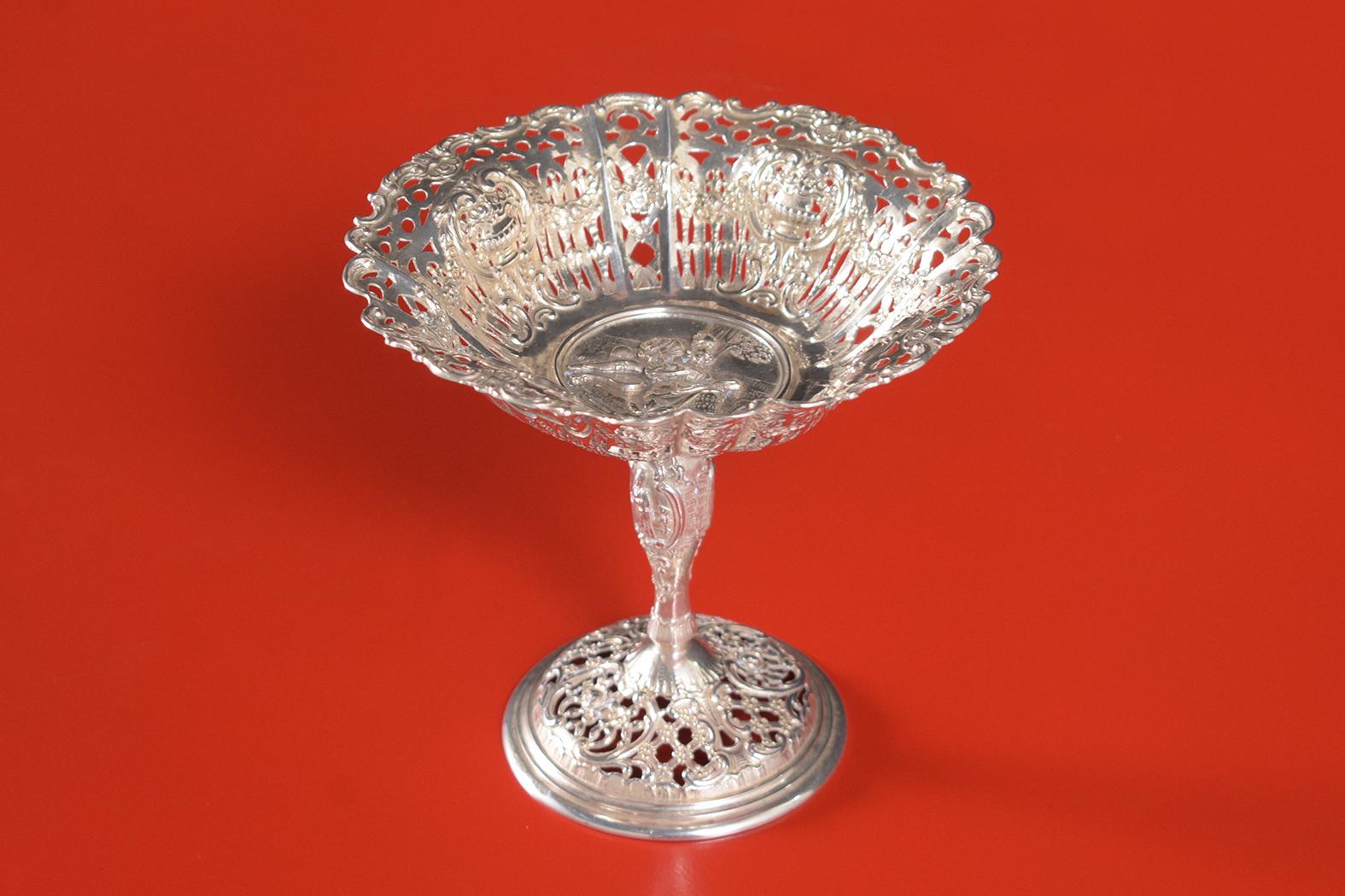 1970s Sterling Silver Compote: Delicate Intricate Design & Timeless Elegance 2