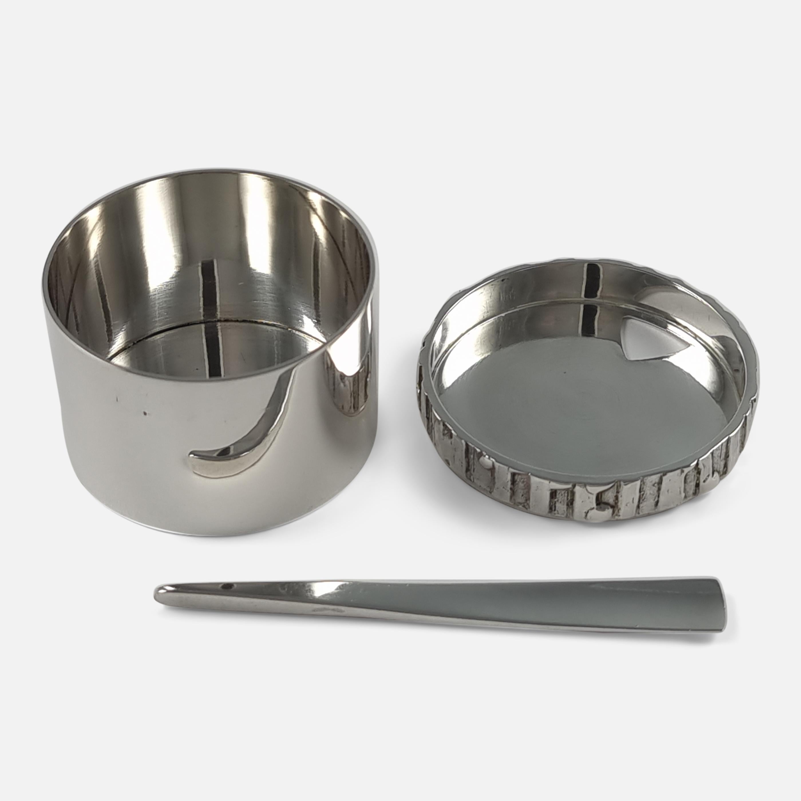 Sterling Silver Condiment Set and Tray, Brian Asquith 4
