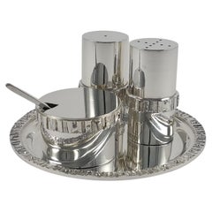 Sterling Silver Condiment Set and Tray, Brian Asquith