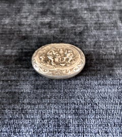 Pastillero o parche continental de plata de ley