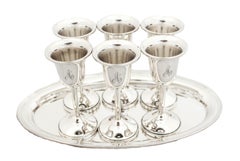 Sterling Silver Cordials and Tray