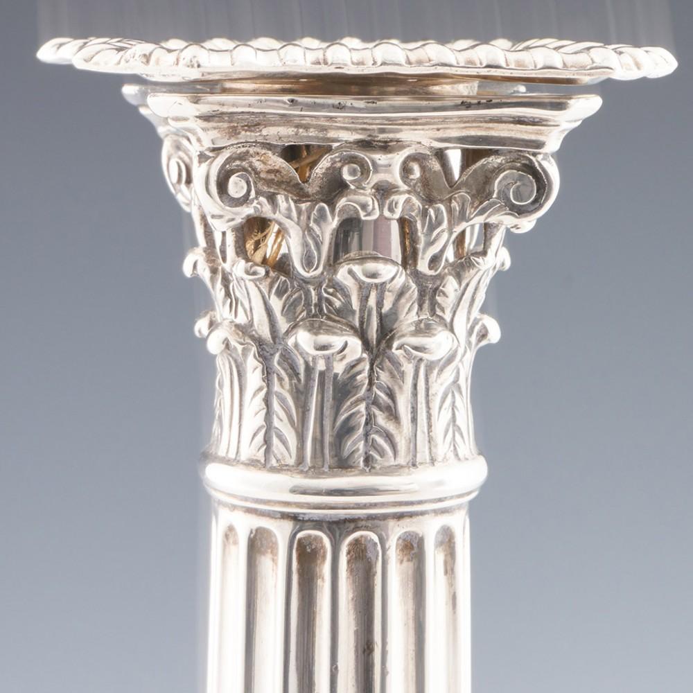 Silver Corinthian Candlesticks William Cafe London 1763 For Sale 2