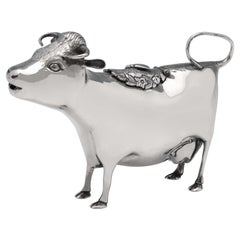Sterling Silver Cow Creamer, London 1968, William Comyns