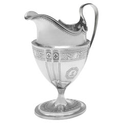 Irish Silver - Neoclassical Antique Sterling Silver Cream Jug - Dublin 1795