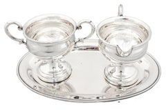 Sterling Silver Cream, Sugar and Tray