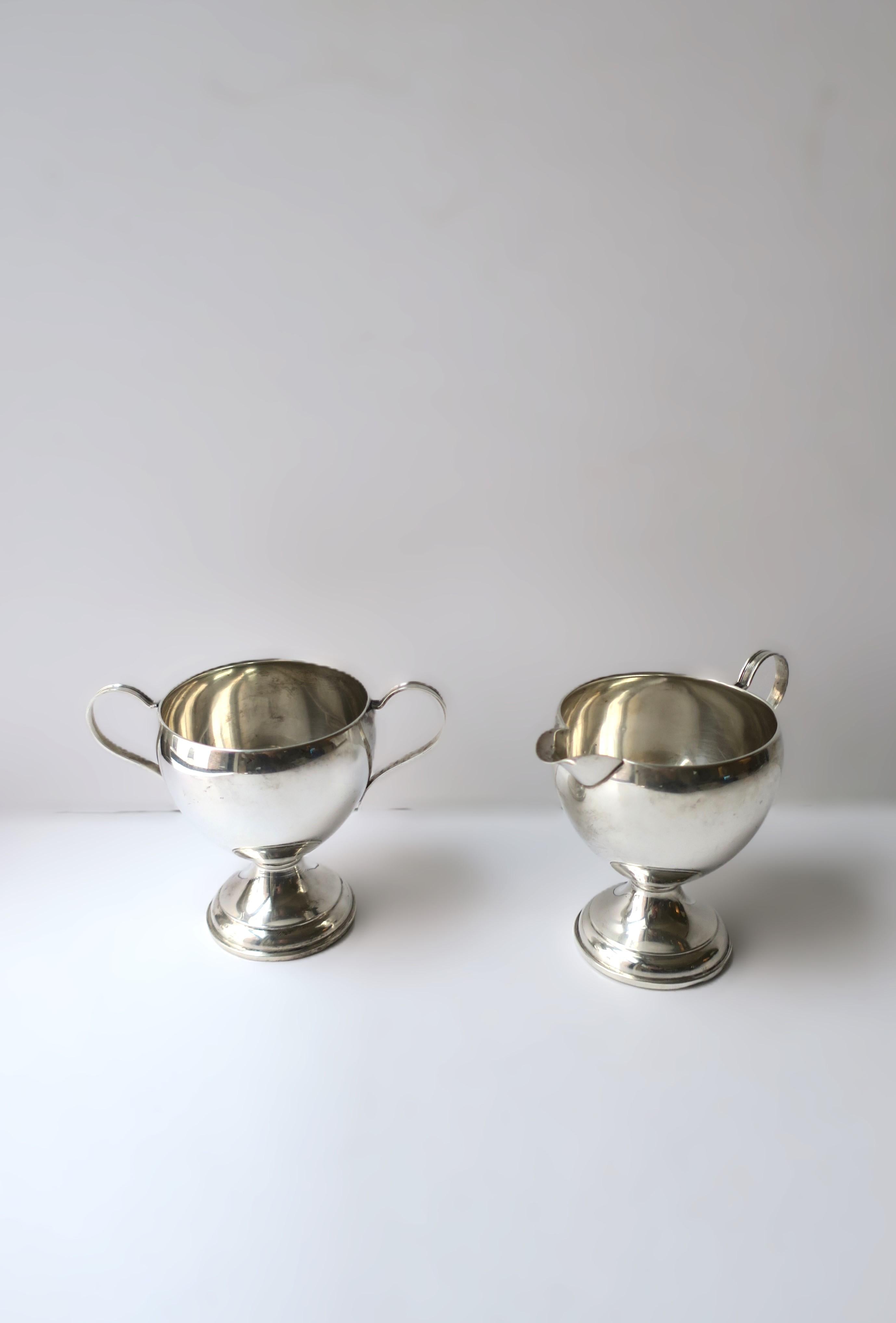 Juego de azúcar y crema de plata de ley Plata esterlina en venta