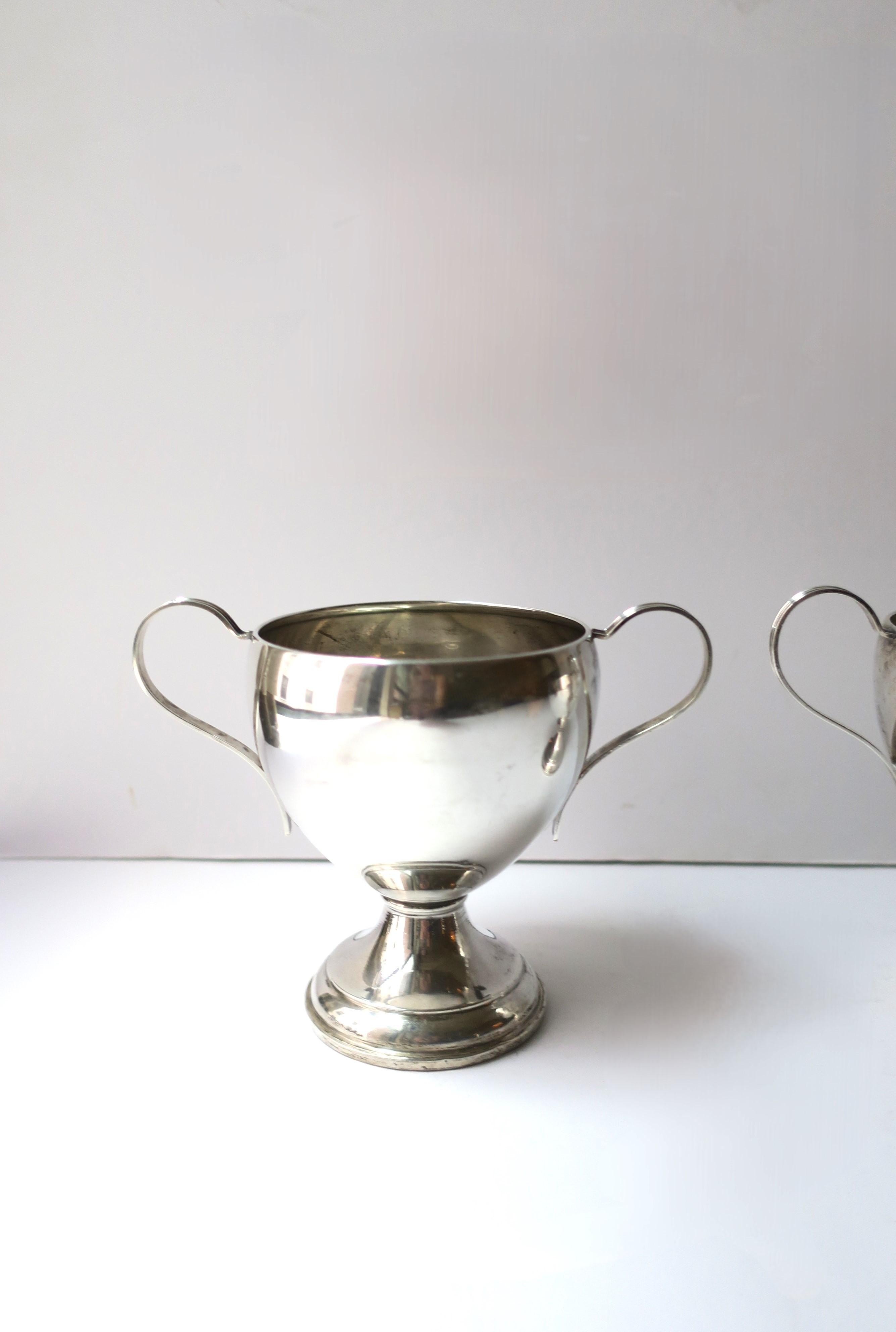 Juego de azúcar y crema de plata de ley en venta 1