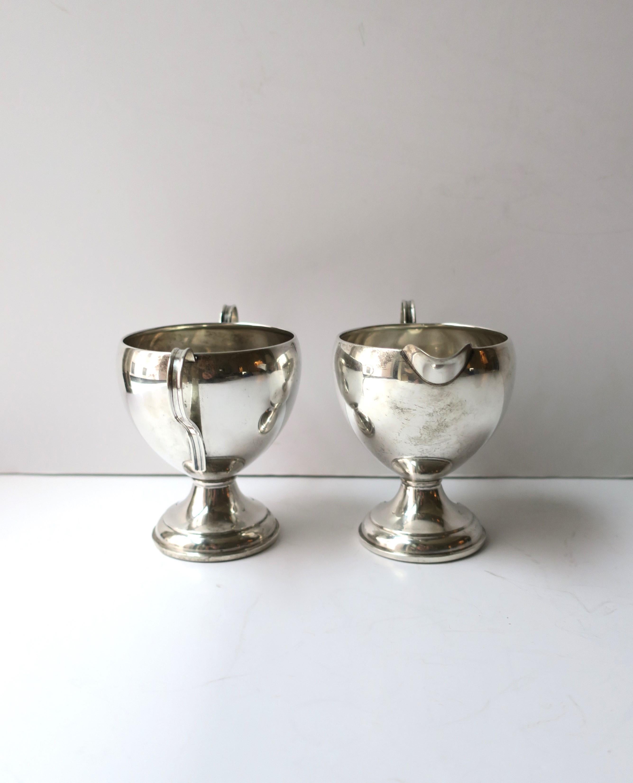 Juego de azúcar y crema de plata de ley en venta 3