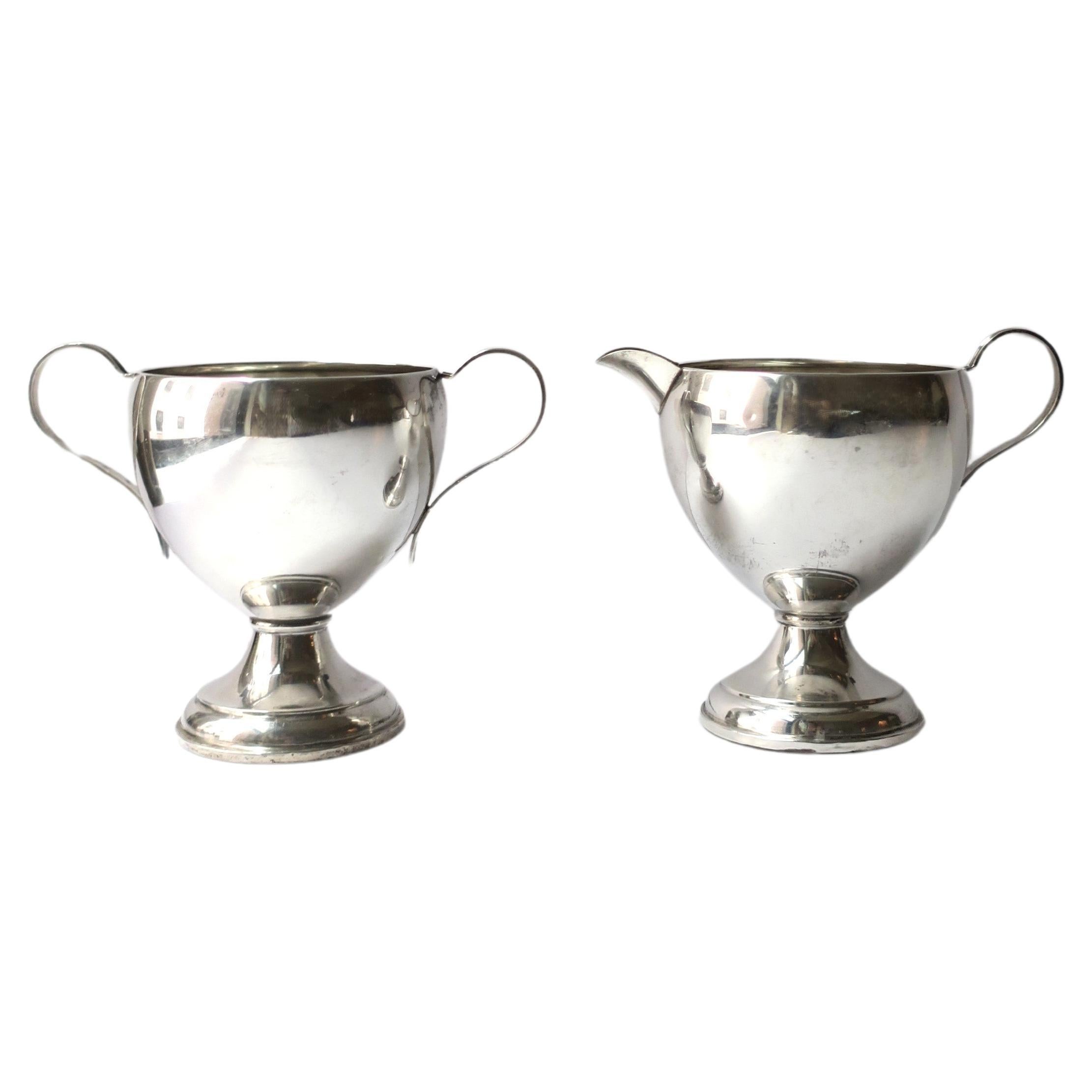 Juego de azúcar y crema de plata de ley
