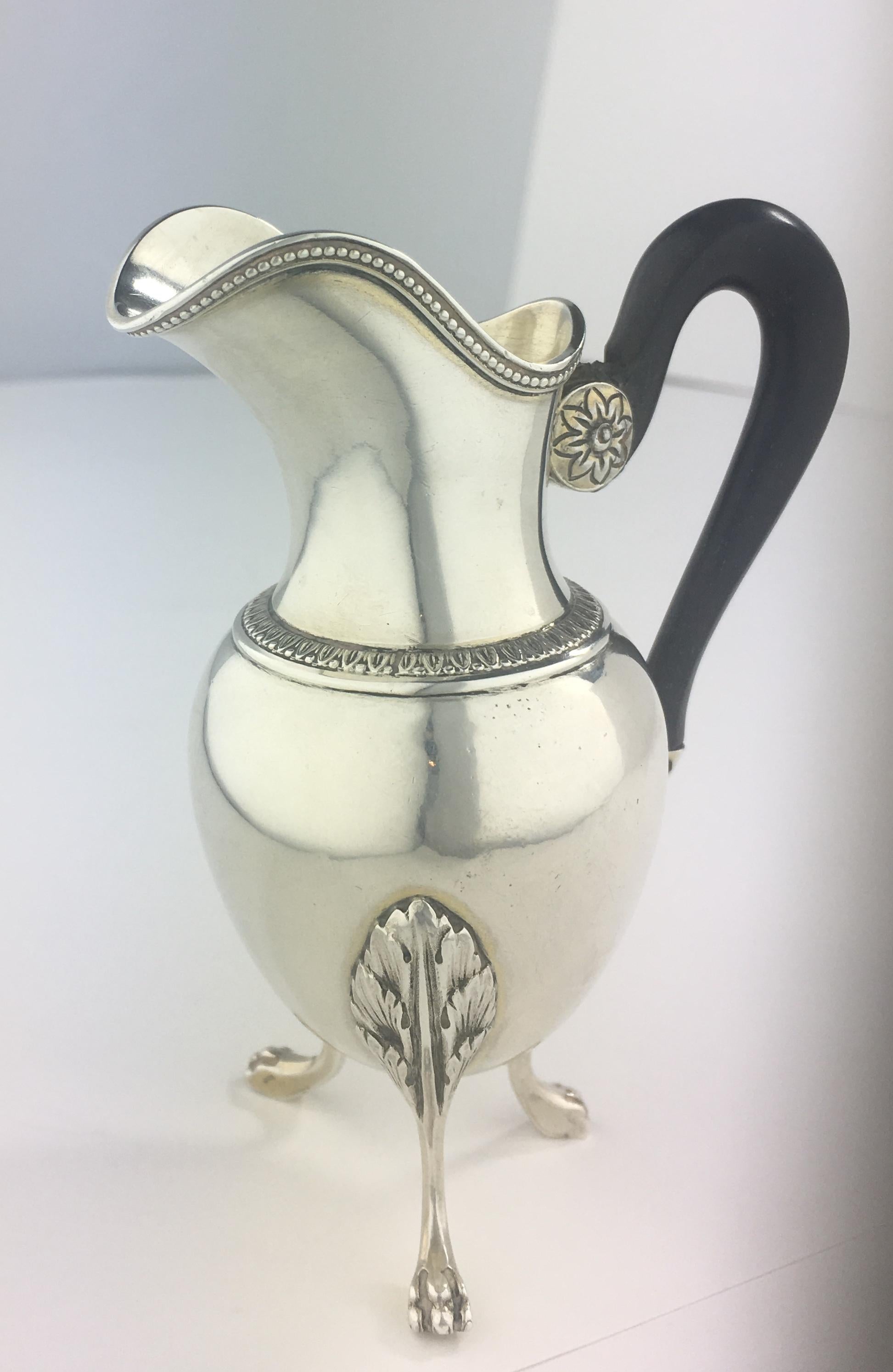 Sterling Silver Creamer by French Master Silversmith Andre Aucoc In Good Condition For Sale In Miami, FL