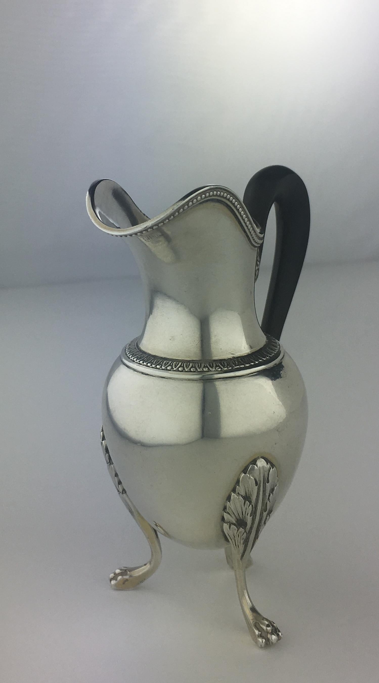 Sterling Silver Creamer by French Master Silversmith Andre Aucoc For Sale 1