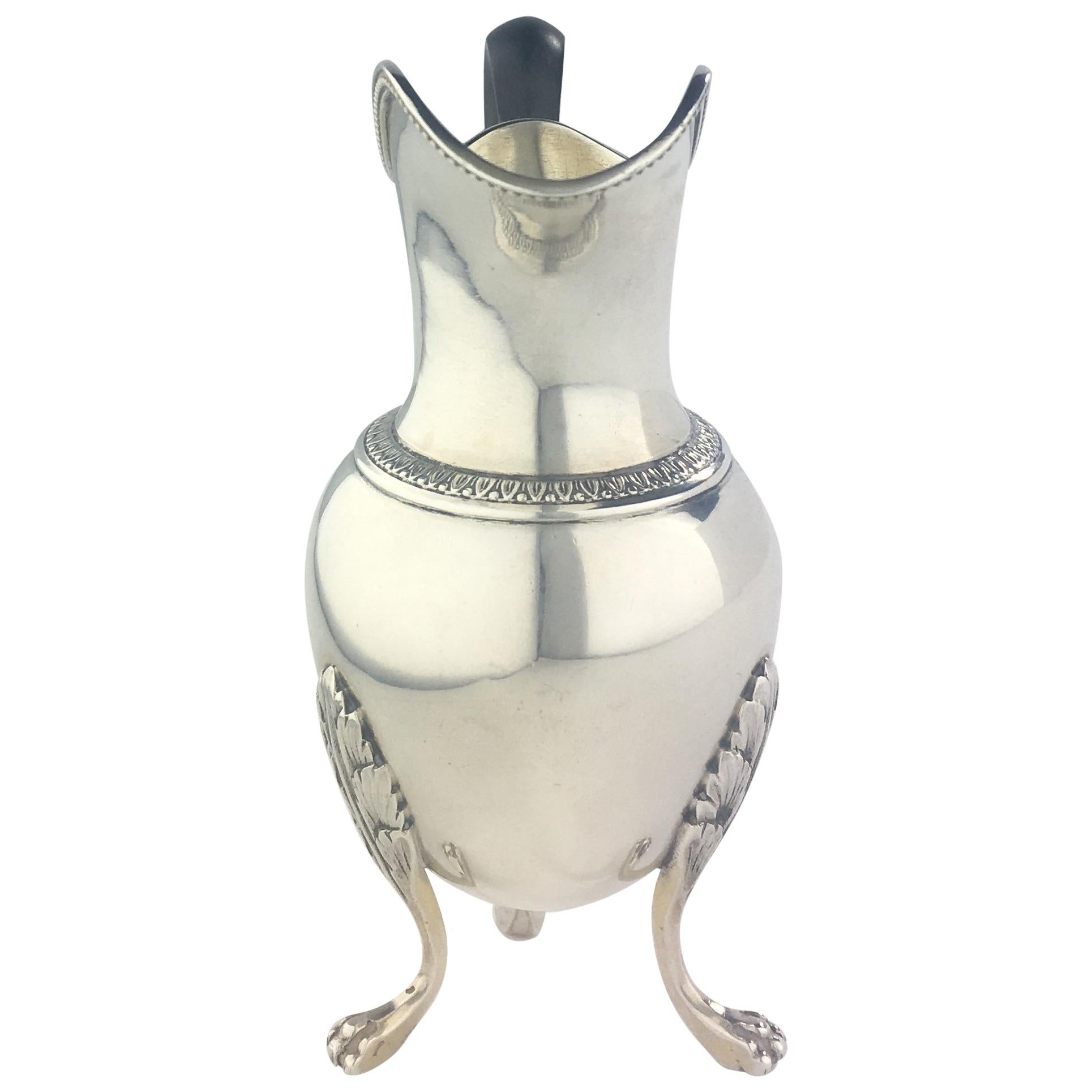 Sterling Silver Creamer by French Master Silversmith Andre Aucoc For Sale