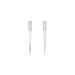 Sterling Silver Croco Long Tooth Earring