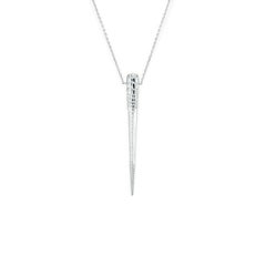 Sterling Silver Croco Long Tooth Necklace