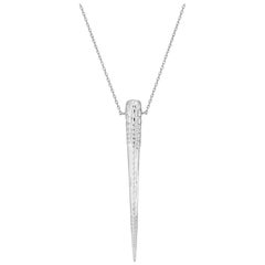 Sterling Silver Croco Long Tooth Necklace