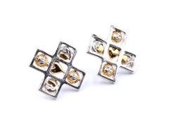 Sterling Silver Cross Earrings Signed “Sergio Bustamante”