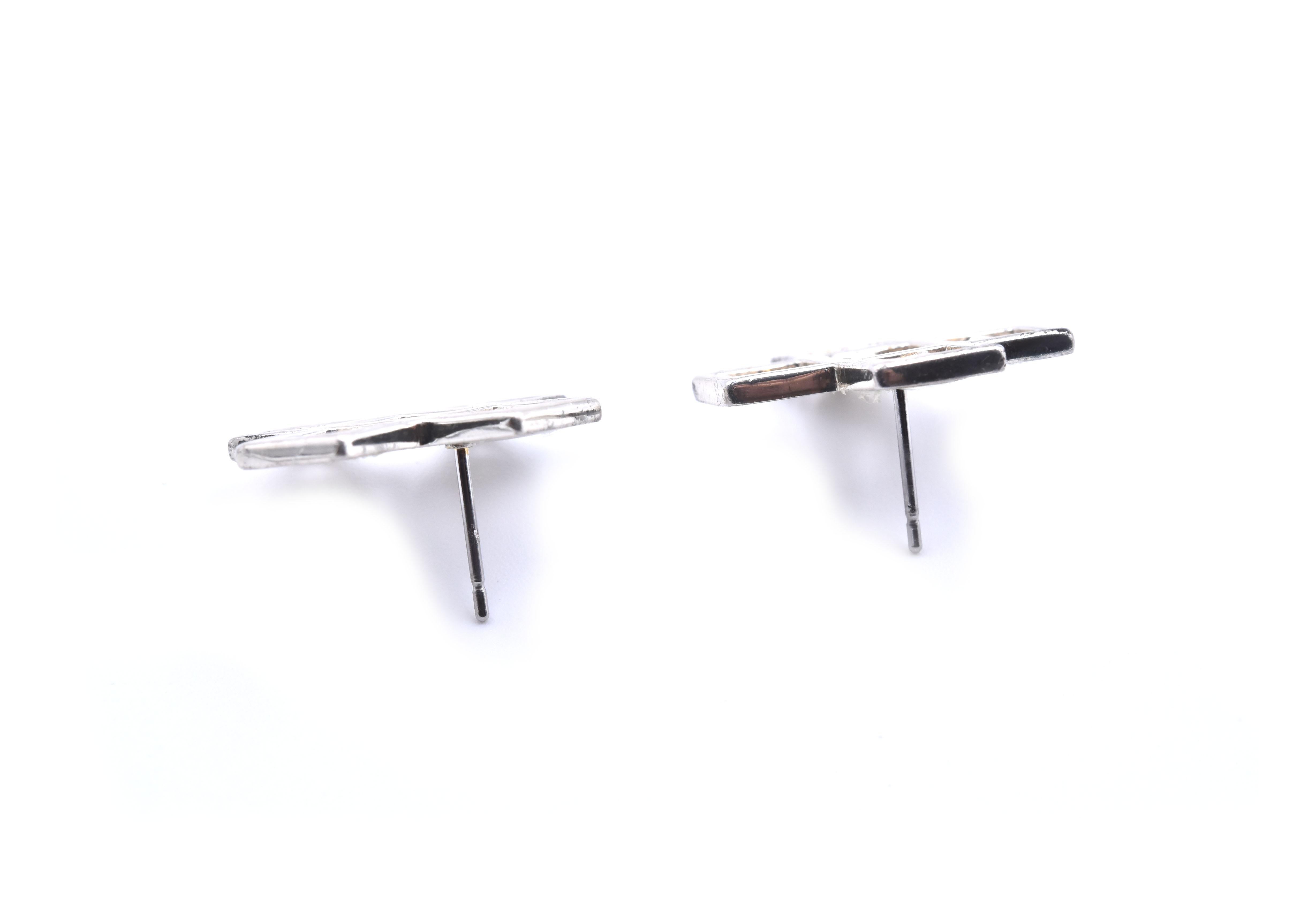 Boucles d'oreilles croix en argent sterling signées « Sergio Bustamante » Pour femmes en vente