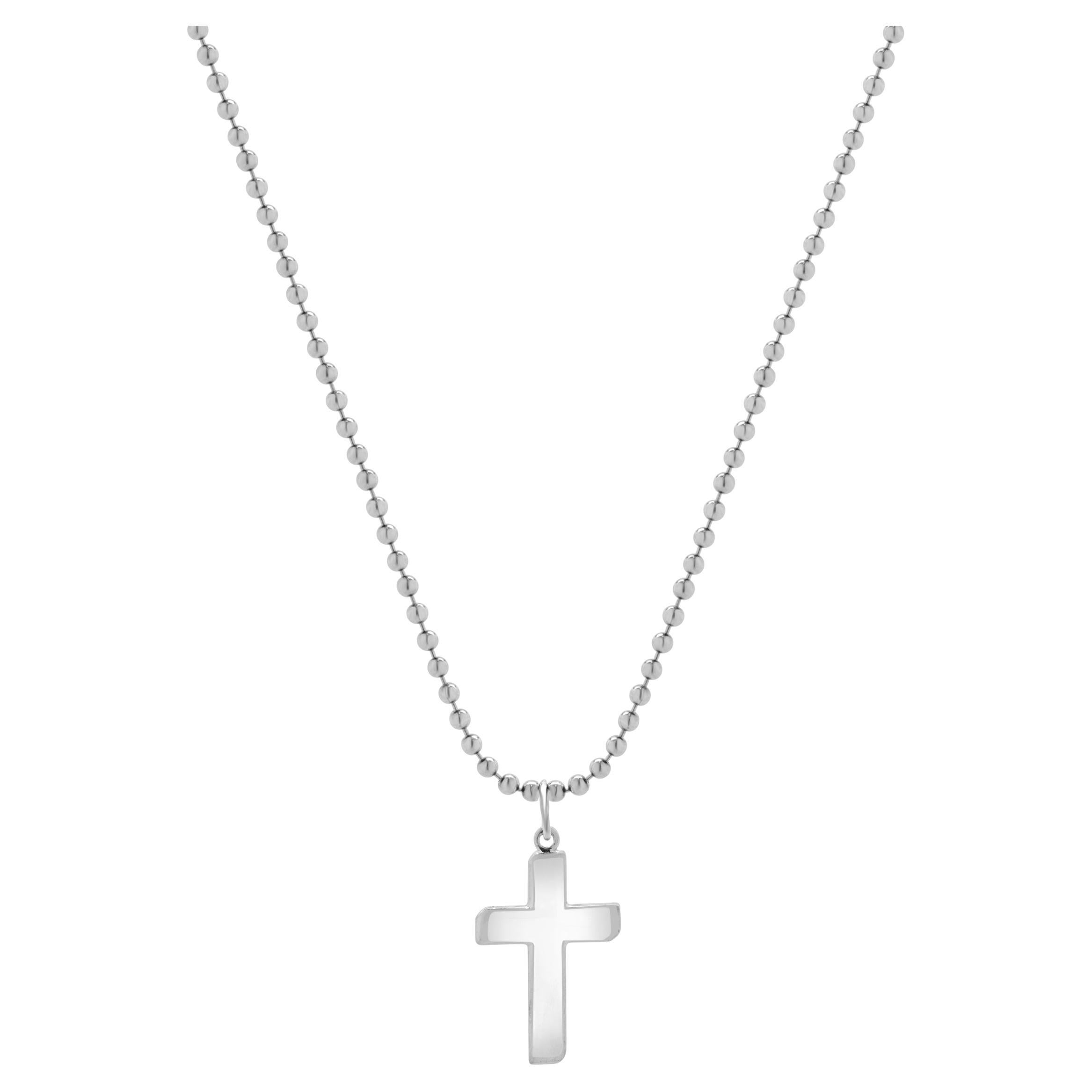 Sterling Silver Cross Necklace For Sale