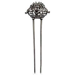 Sterling Silver Crown Hair Comb