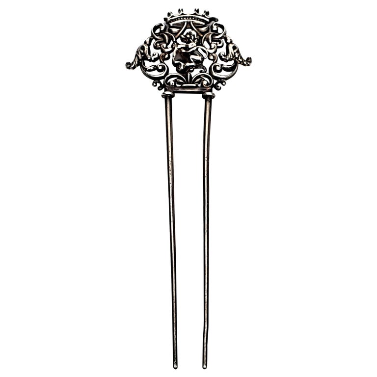 Sterling Silver Crown Hair Comb At 1stdibs