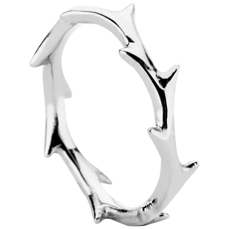 Sterling Silver Crown of Thorns Band Ring at 1stDibs | crown of thorns