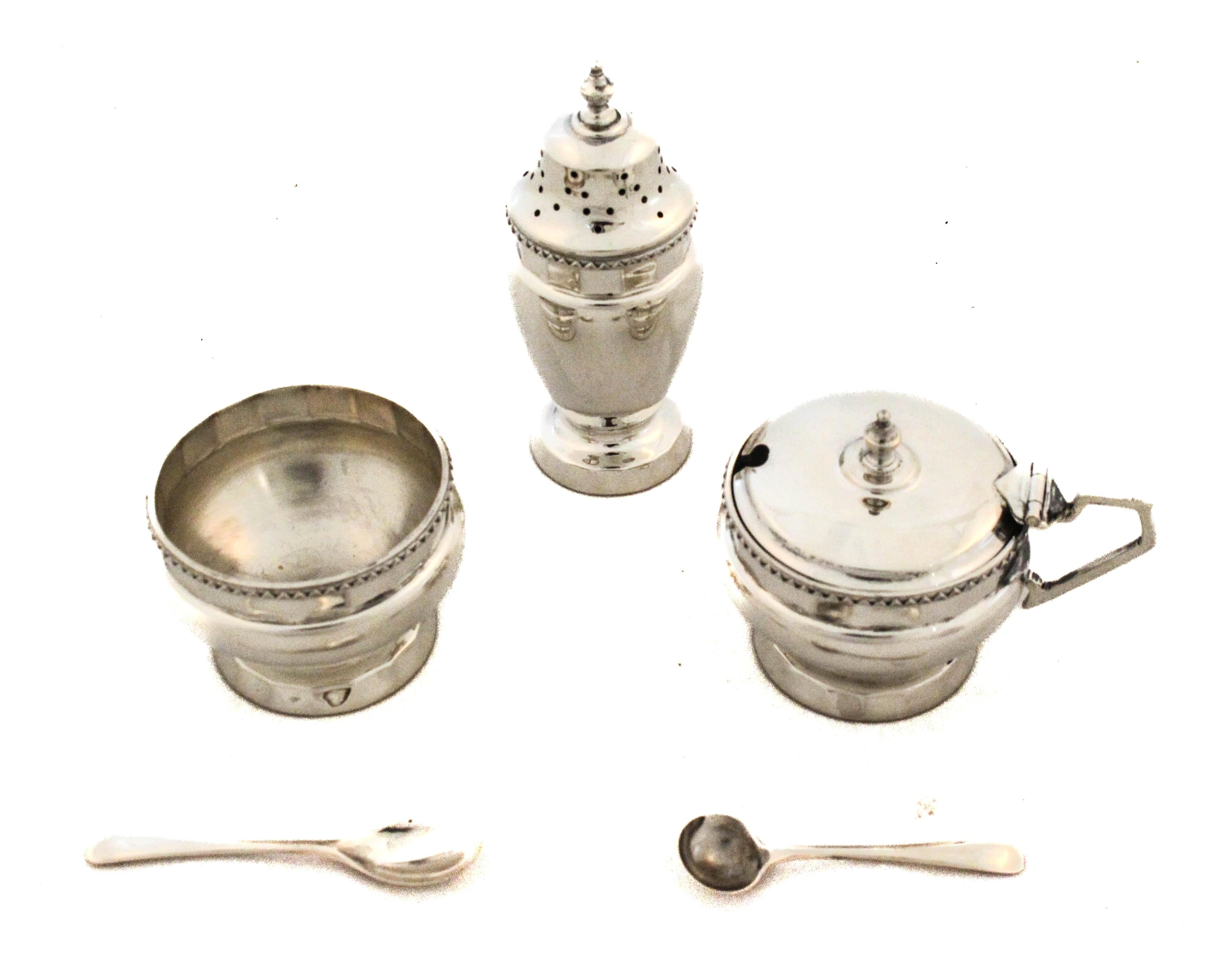 Sterling Silver Cruet Set in Original Box Inglés en venta