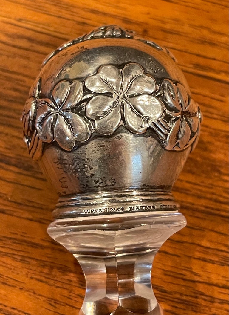 Sterling Silver & Crystal Bottle Stopper by Tiffany & Co. For Sale 3