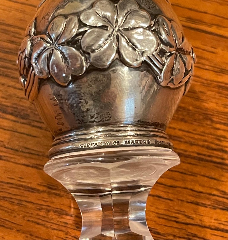 Sterling Silver & Crystal Bottle Stopper by Tiffany & Co. For Sale 4