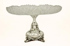 Sterling Silver & Crystal Cake Plate