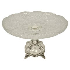 Sterling Silver & Crystal Cake Plate