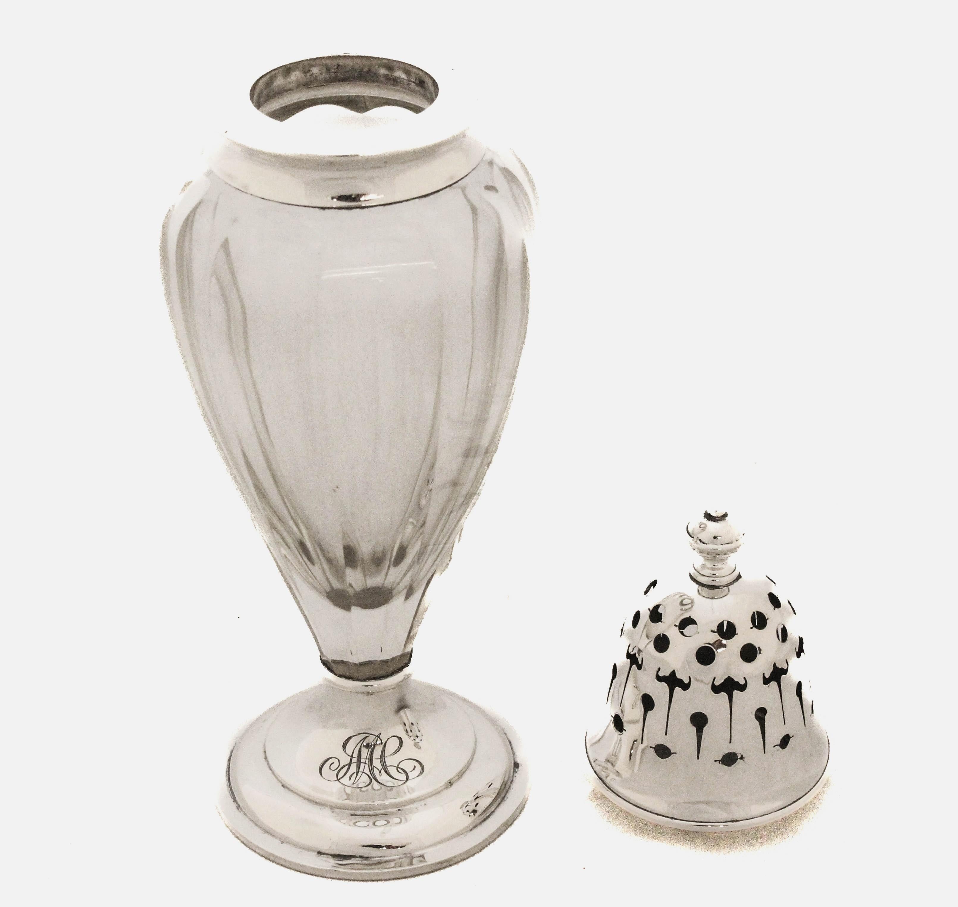 Argento 925 Cassettiera in argento e cristallo di Hawkes Glass Company in vendita