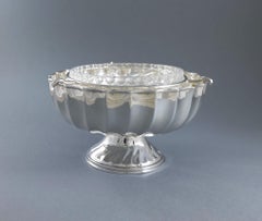 Sterling Silver & Crystal caviar bowl
