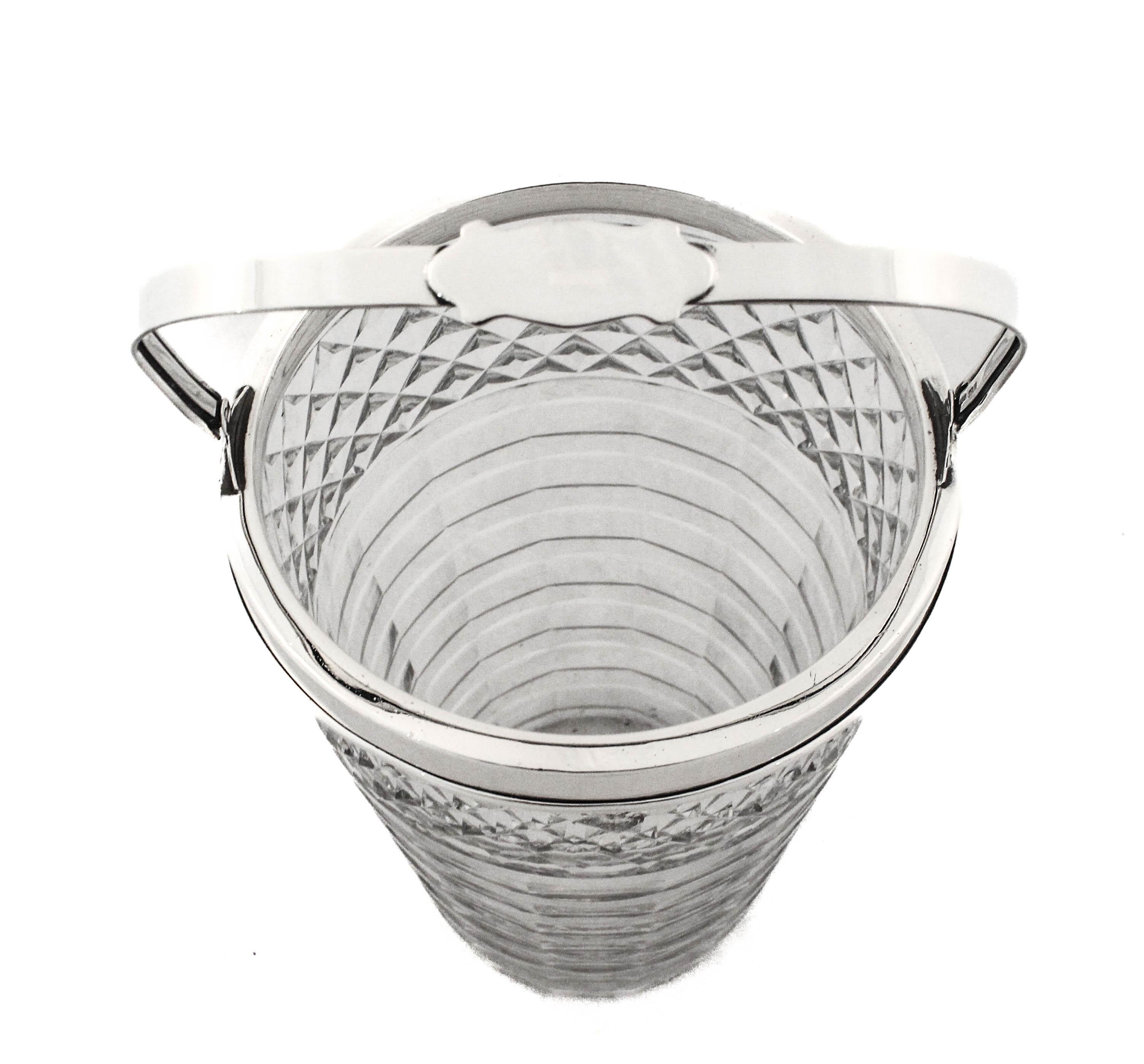 Cubitera de Plata de Ley y Cristal Estadounidense en venta