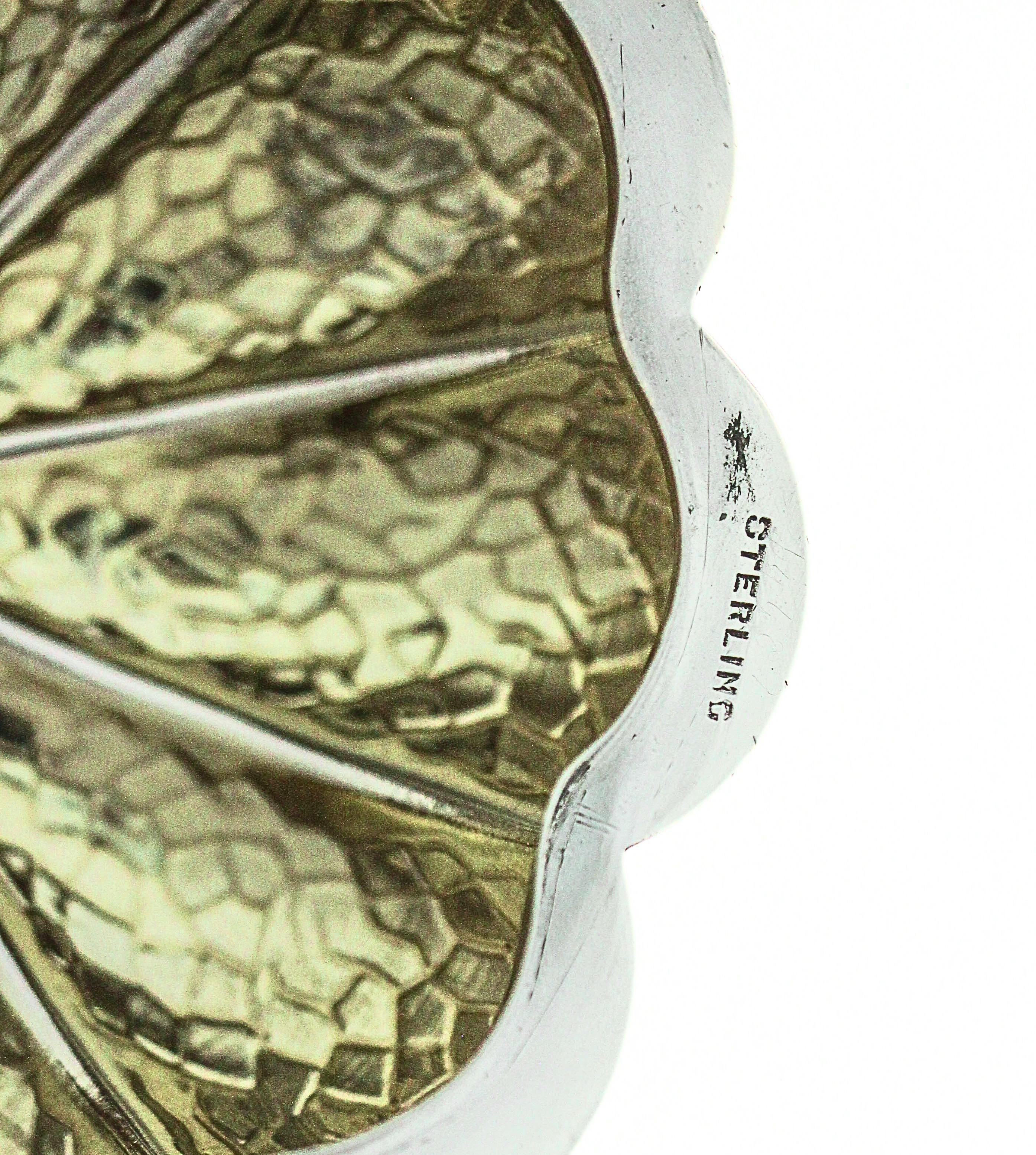 Barattolo in argento e cristallo con cucchiaio in vendita 1