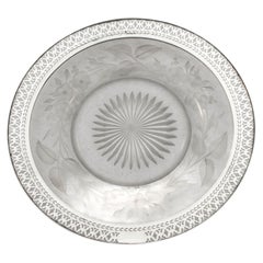 Sterling Silver & Crystal Plate