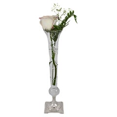 Vase en argent et cristal