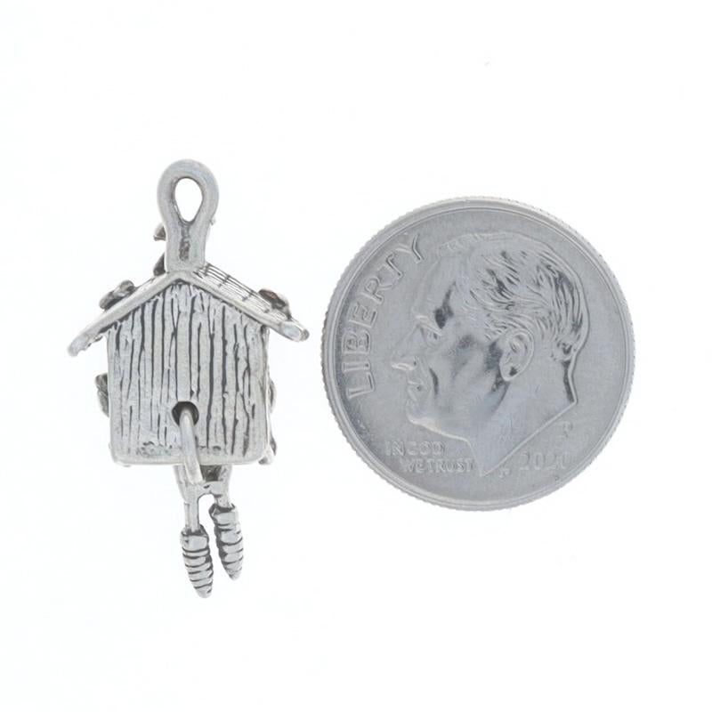 Sterling Silber Cuckoo Uhr Charme - 925 Gewichte bewegen Damen