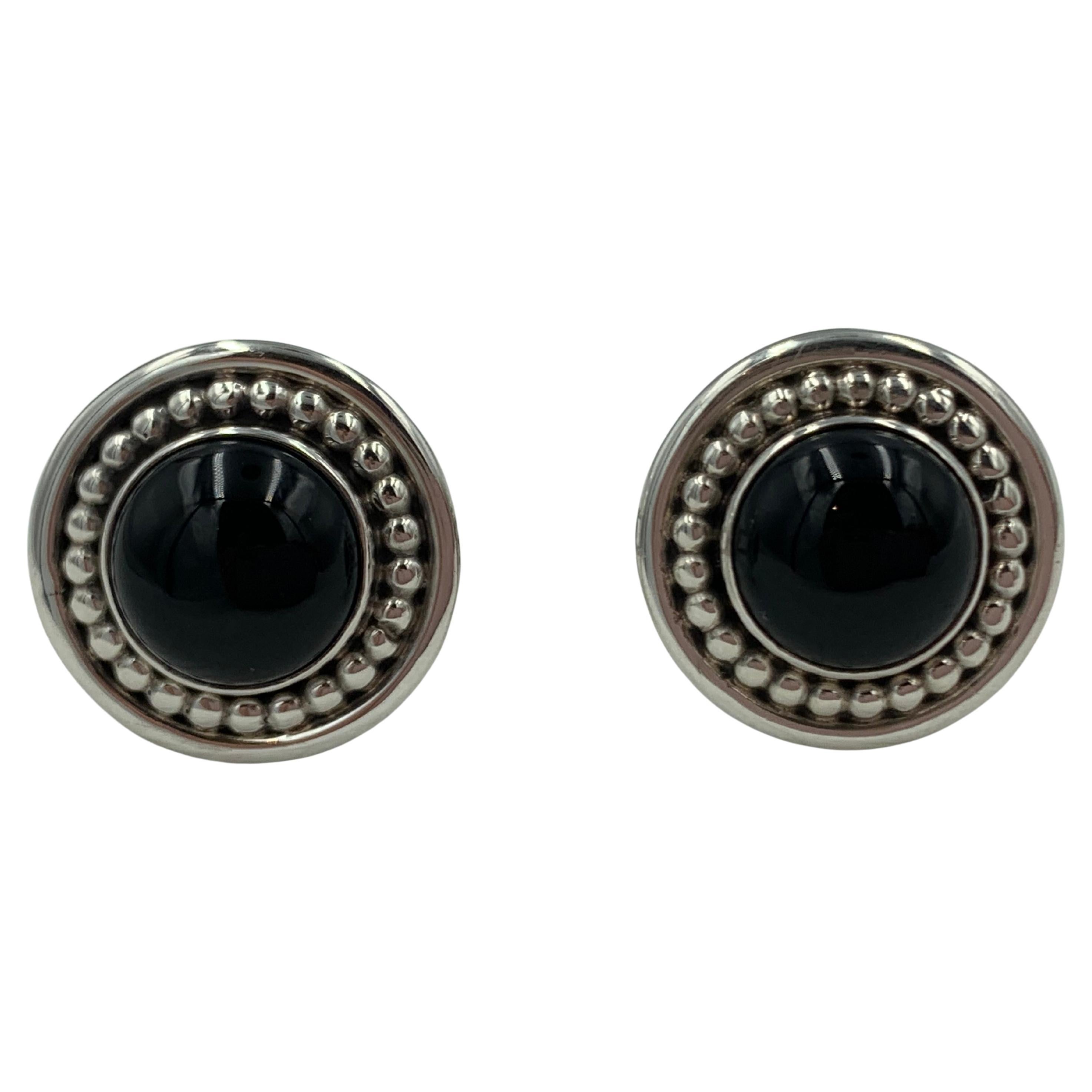 A. Silver con cabochon in onice nero di Dan Oliver in vendita