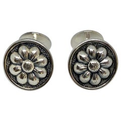 Sterling Silver Cufflinks with Classical Motif by Gianmaria Buccellati