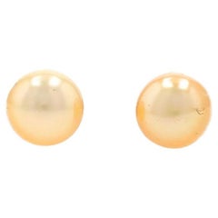 Sterling Silver Cultured Pearl Stud Earrings - 925 Pierced