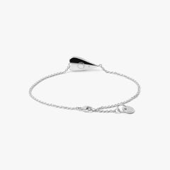 Sterling Silver Cuore Bracelet with Black Diamonds