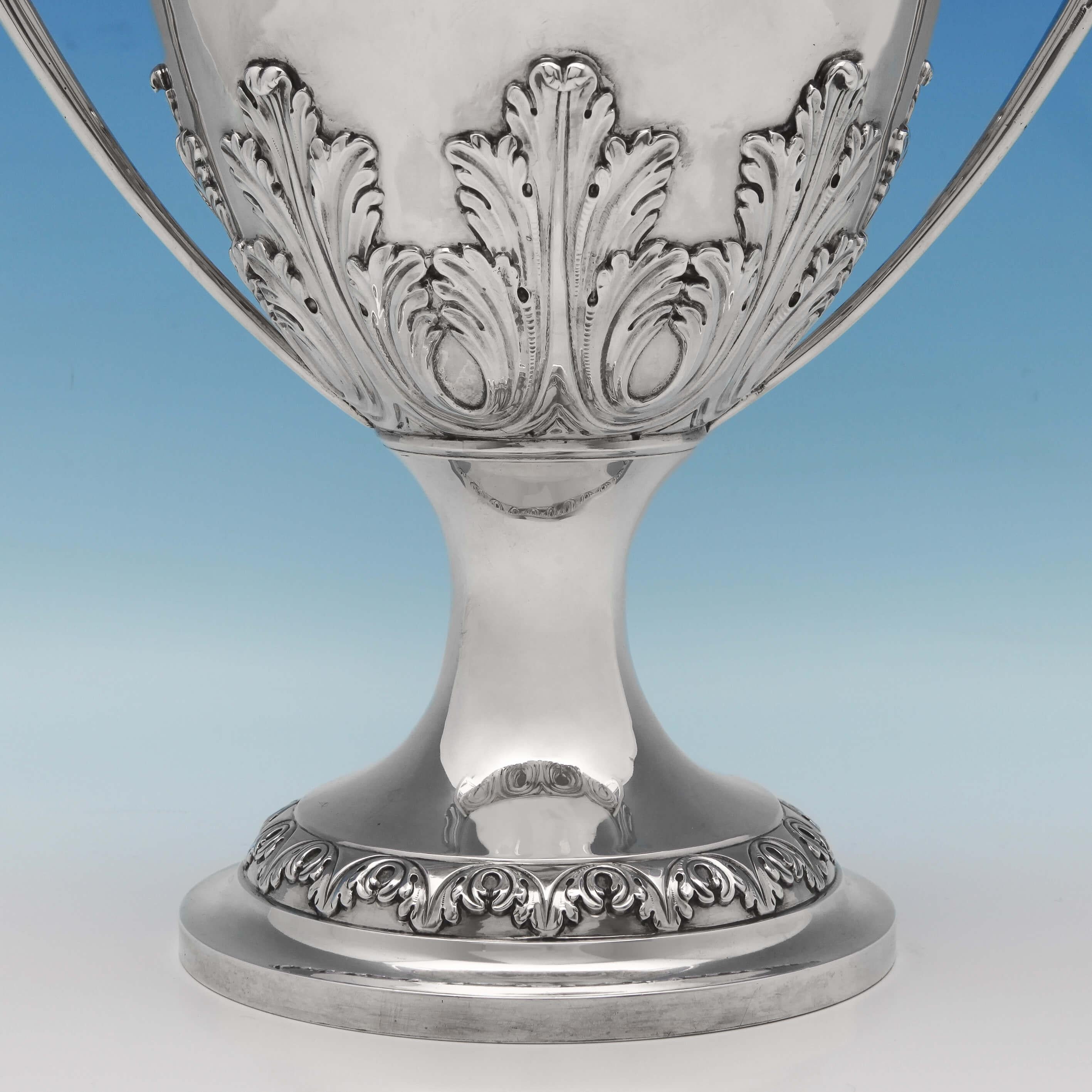 Neoclassical The Duke Of Dorset's Sterling Silver Cup and Cover Hallmarked London 1773 For Sale