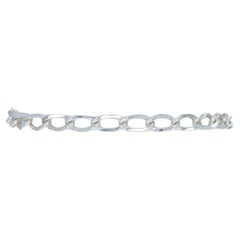 Sterling Silver Curb Chain Bracelet - 925 Adjustable
