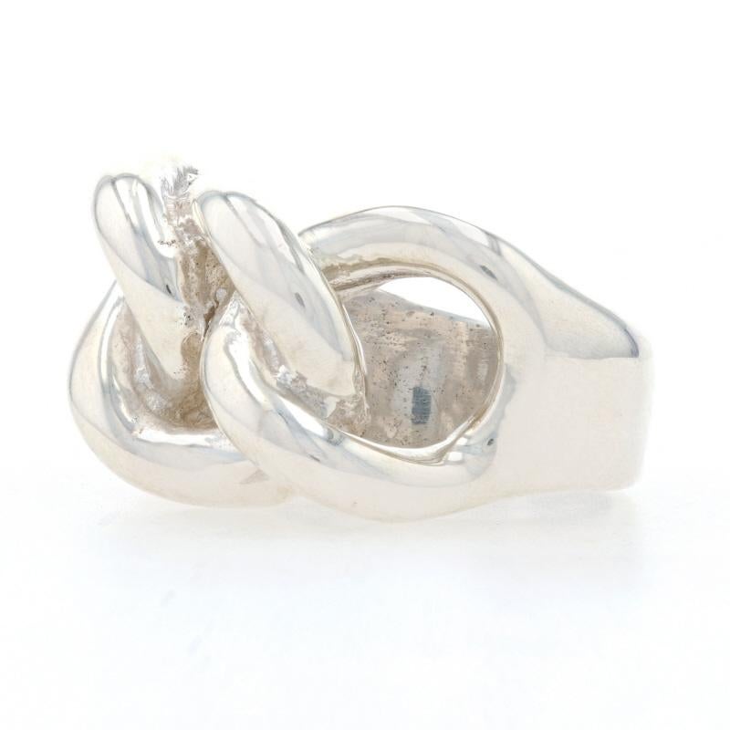 Women's Sterling Silver Curb Chain Link Statement Band - 925 Ring