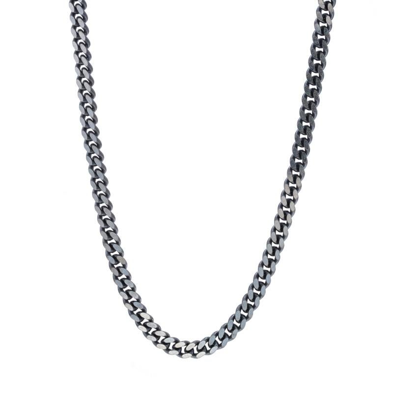 Contenuto del metallo: Argento Sterling

Stile: Catena
Stile della catena: A spigolo
Tipo di chiusura: Chiusura a moschettone

Misure

Lunghezza: 21 3/4