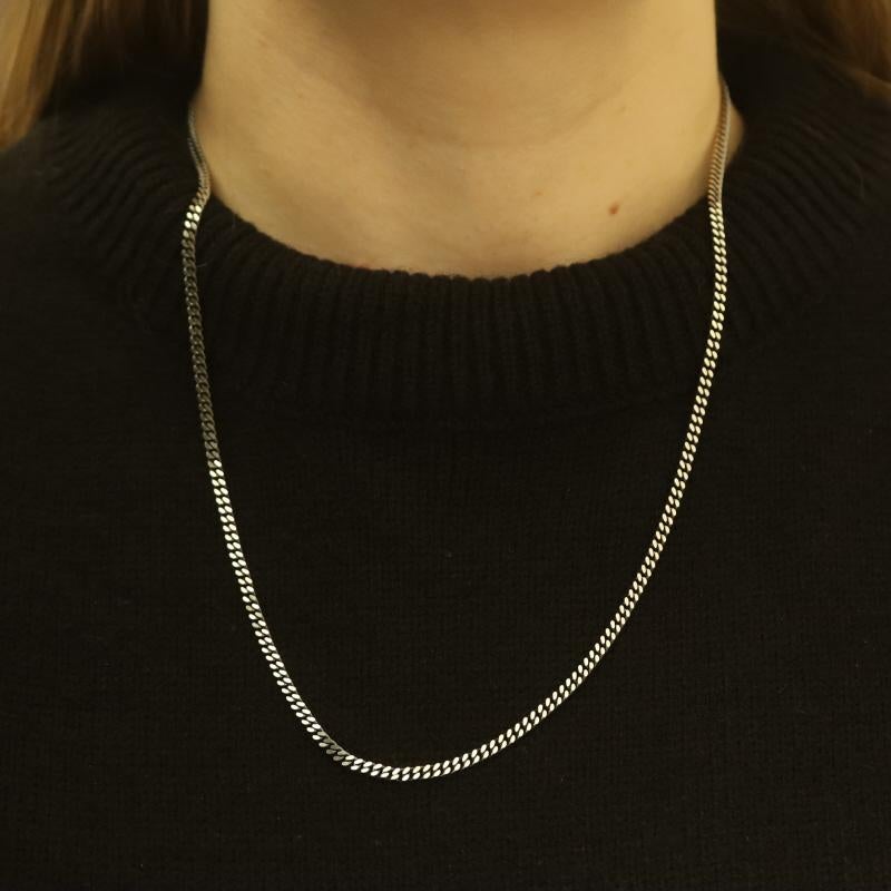 Collana da uomo in argento Sterling Curb Chain 21 3/4