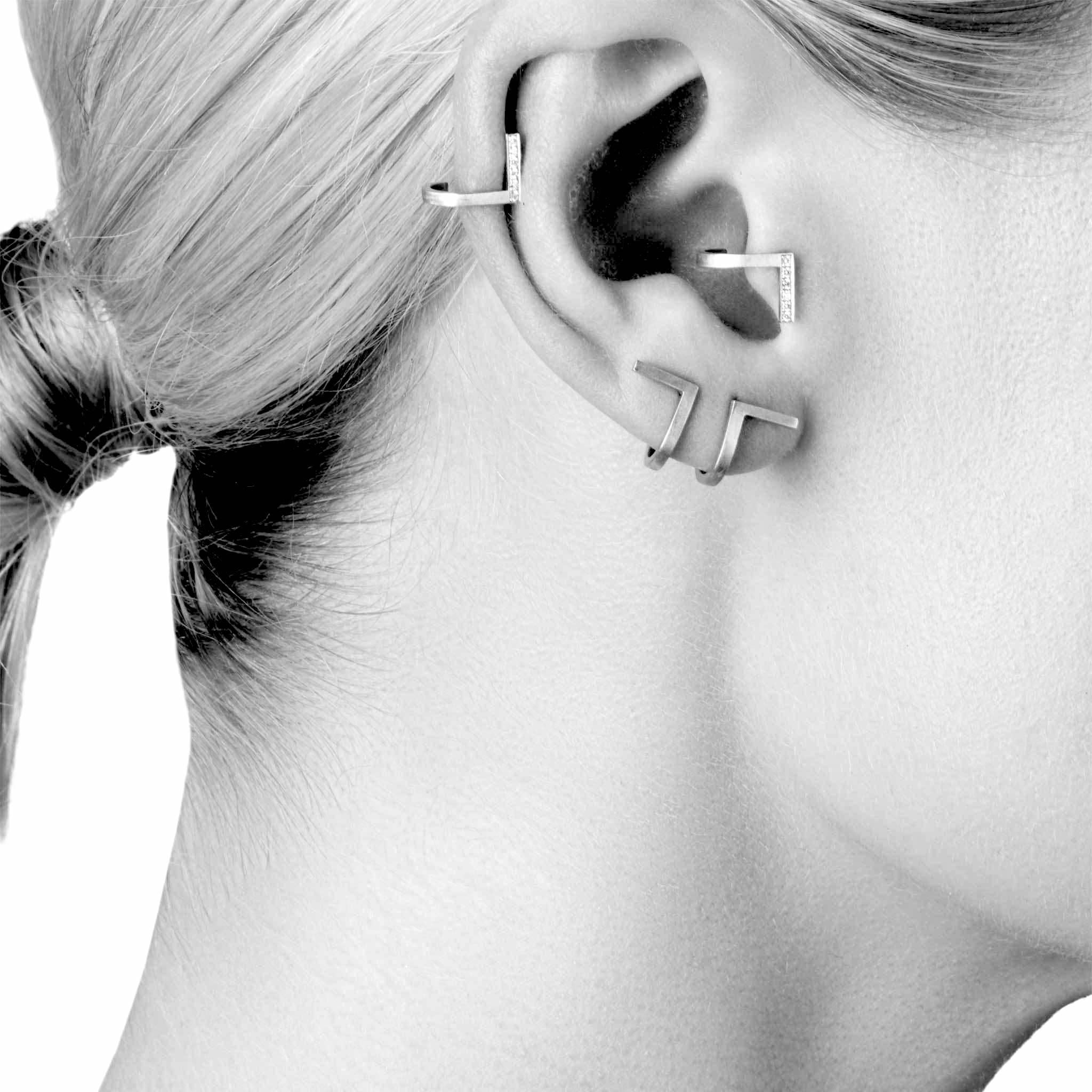 Artisan Sterling Silver  Curve Earrings 