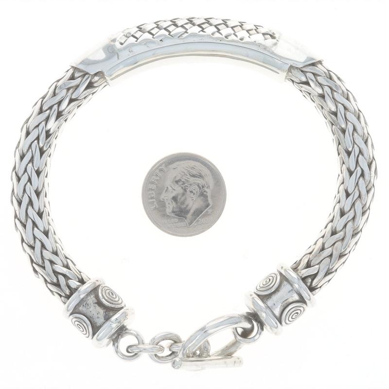 Sterlingsilber Gebogenes Bar-Armband 7 3/4