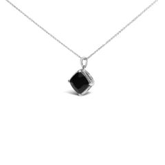 Parure de bijoux 3 pièces en argent sterling avec onyx taille coussin : bague, boucles d'oreilles et pendentif